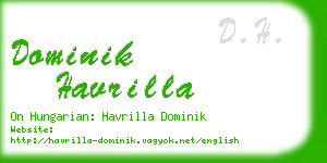 dominik havrilla business card
